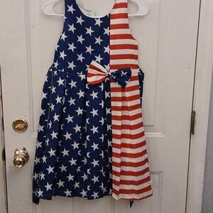 Sunny Fashion Size 12 Girls Star-Spangled Kids Dress
